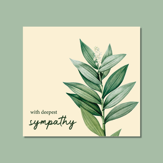 Sympathy Card - Simple Leaves