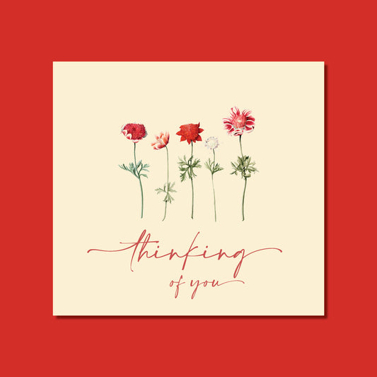 Sympathy Card - Five Flowers