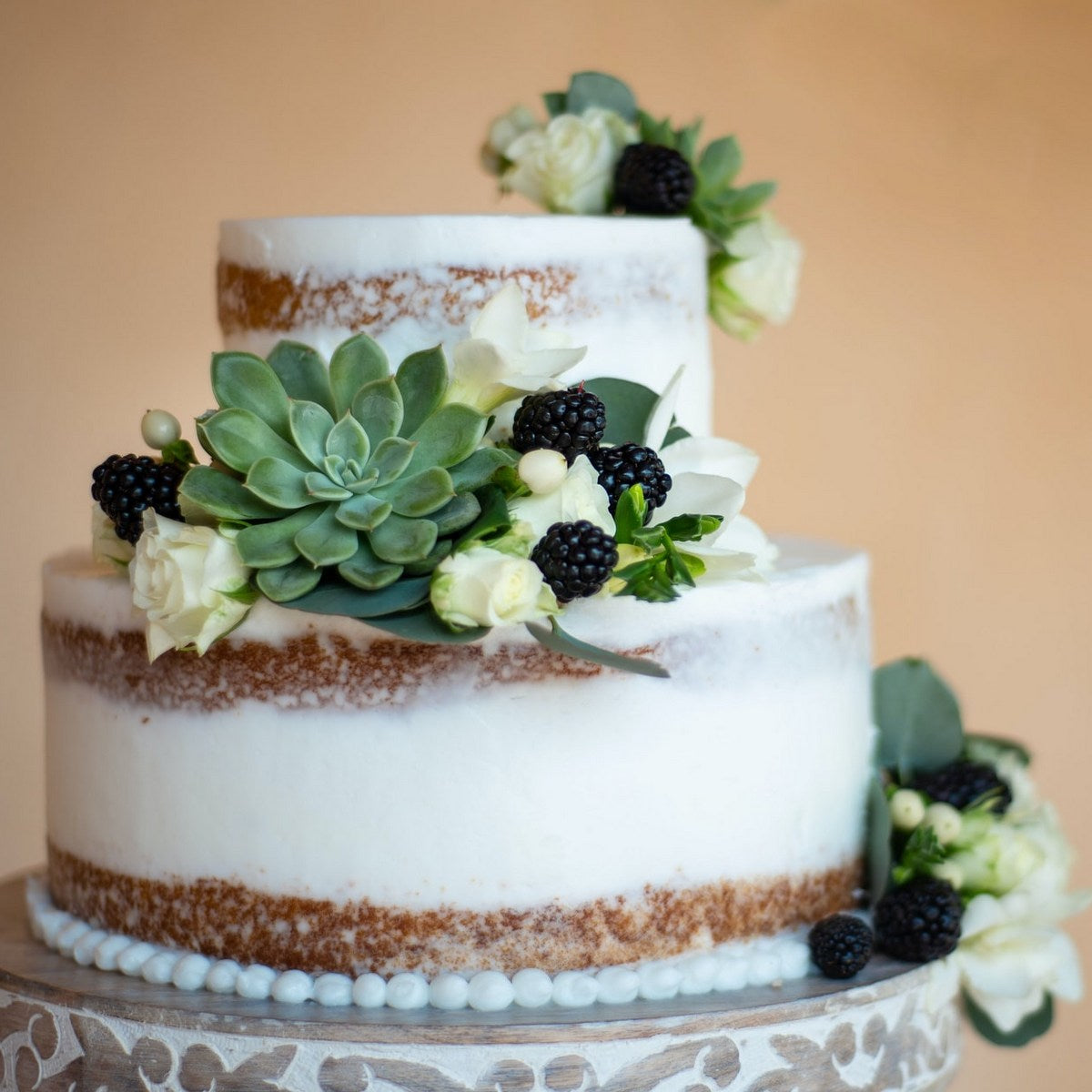 2-Tier Rustic Celebration Cake
