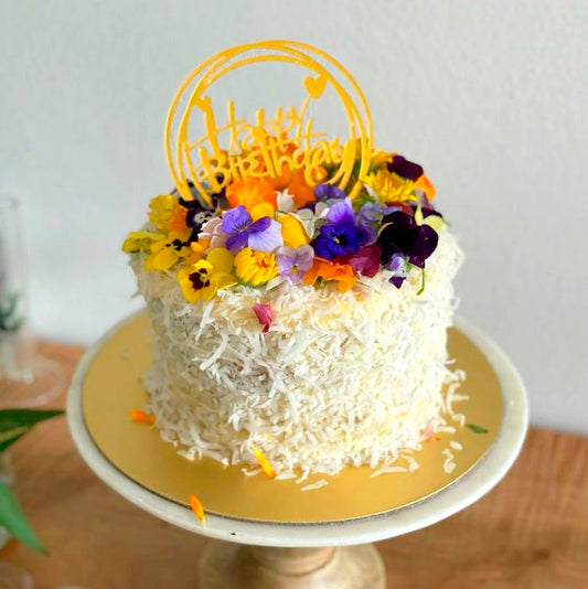 Coconut, Lemon, Yoghurt Floral Cake