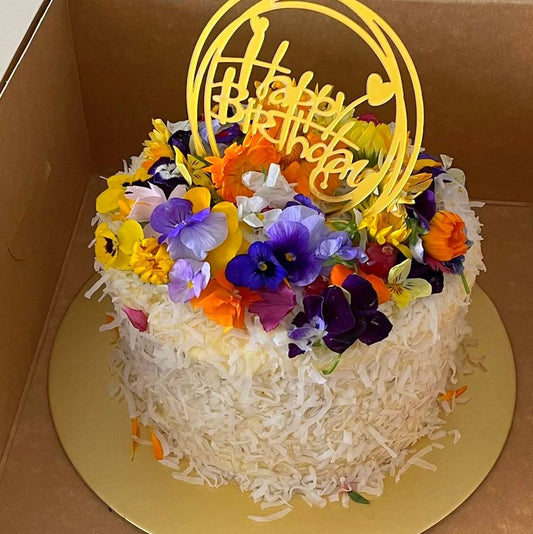 Coconut, Lemon, Yoghurt Floral Cake