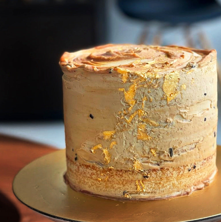 'Mineralized Gold' Naked Caramel Cake