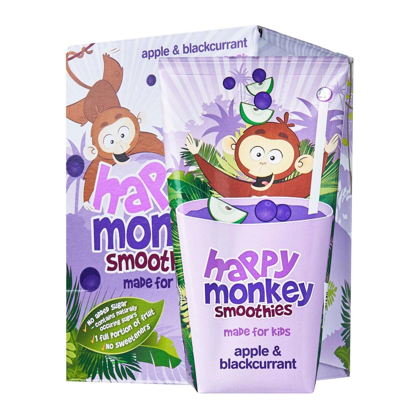 Happy Monkey Apple and Blackcurrant Smoothies