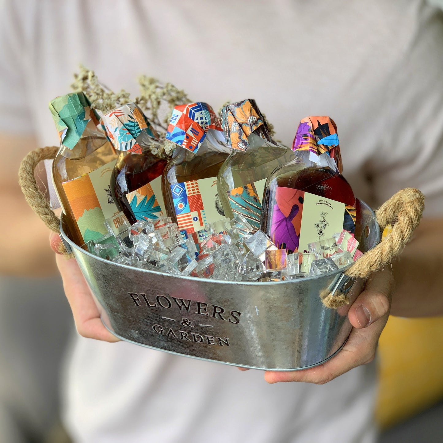 5 Bottled Cocktails Gift Bucket
