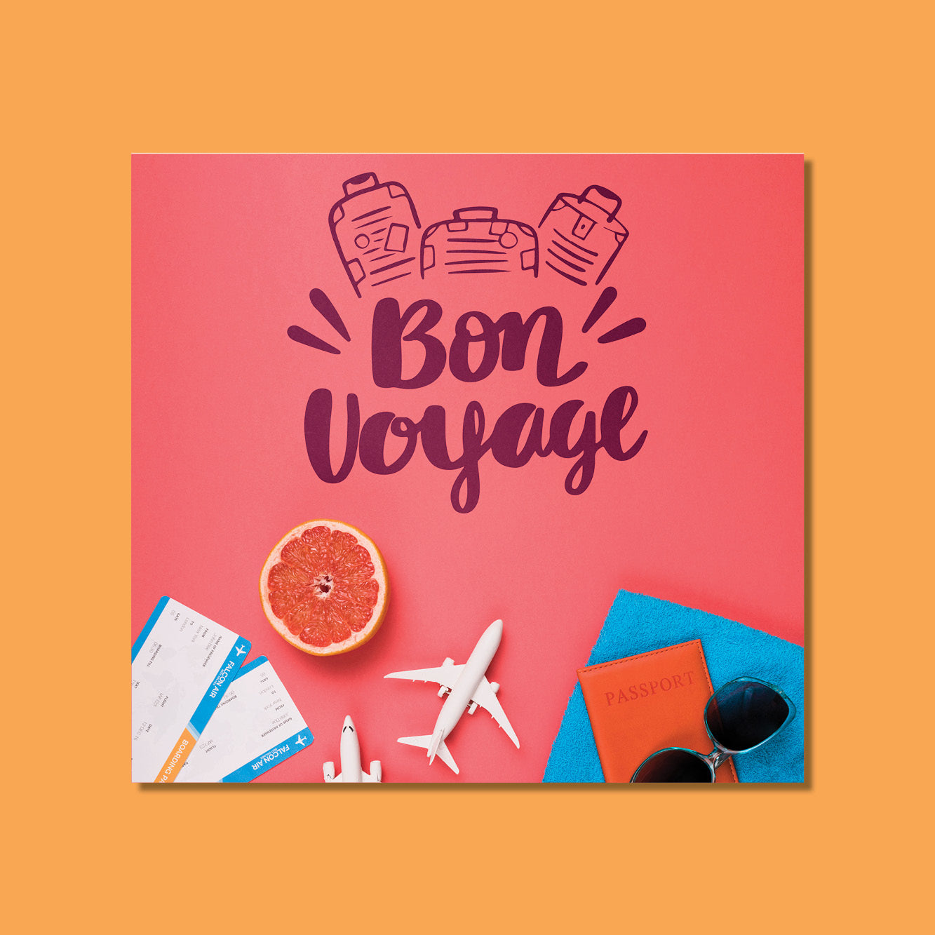 Bon Voyage - Flat lay passport