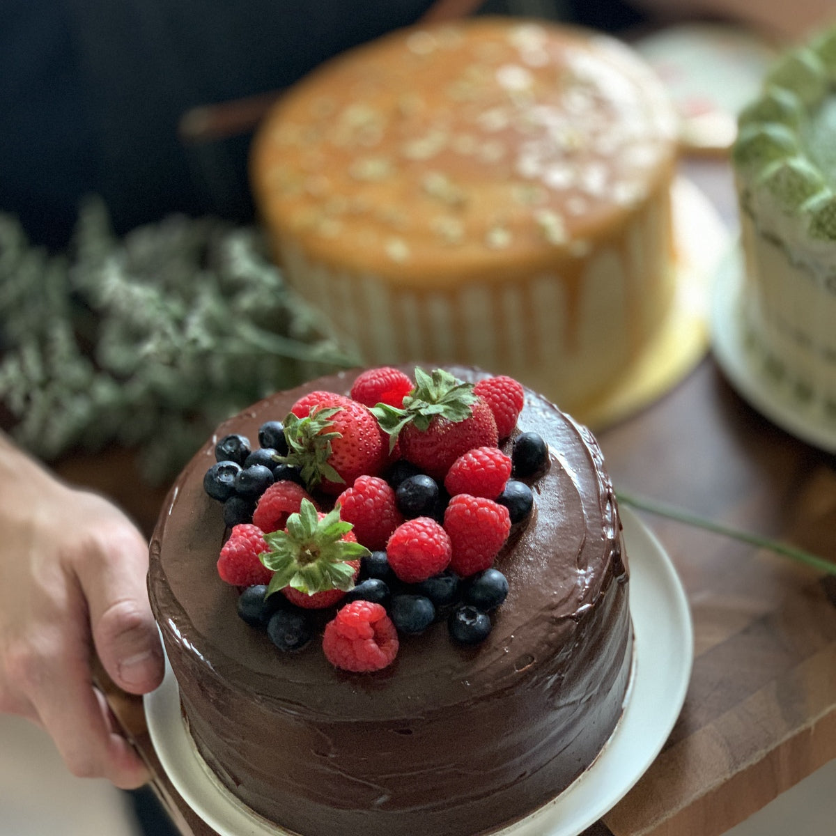 Eggless 66% Double chocolate Cake