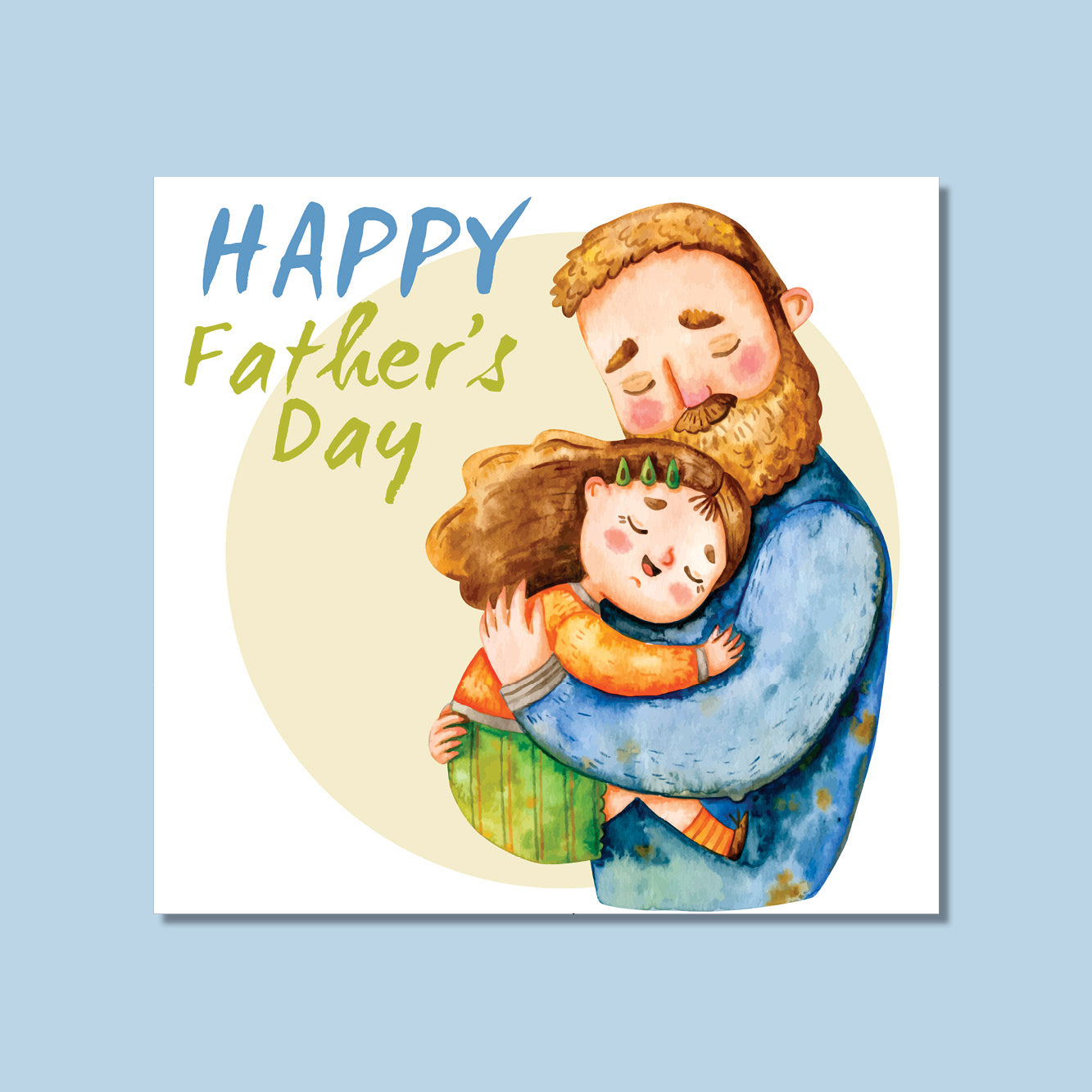 Father's Day - Watercolor Hugs