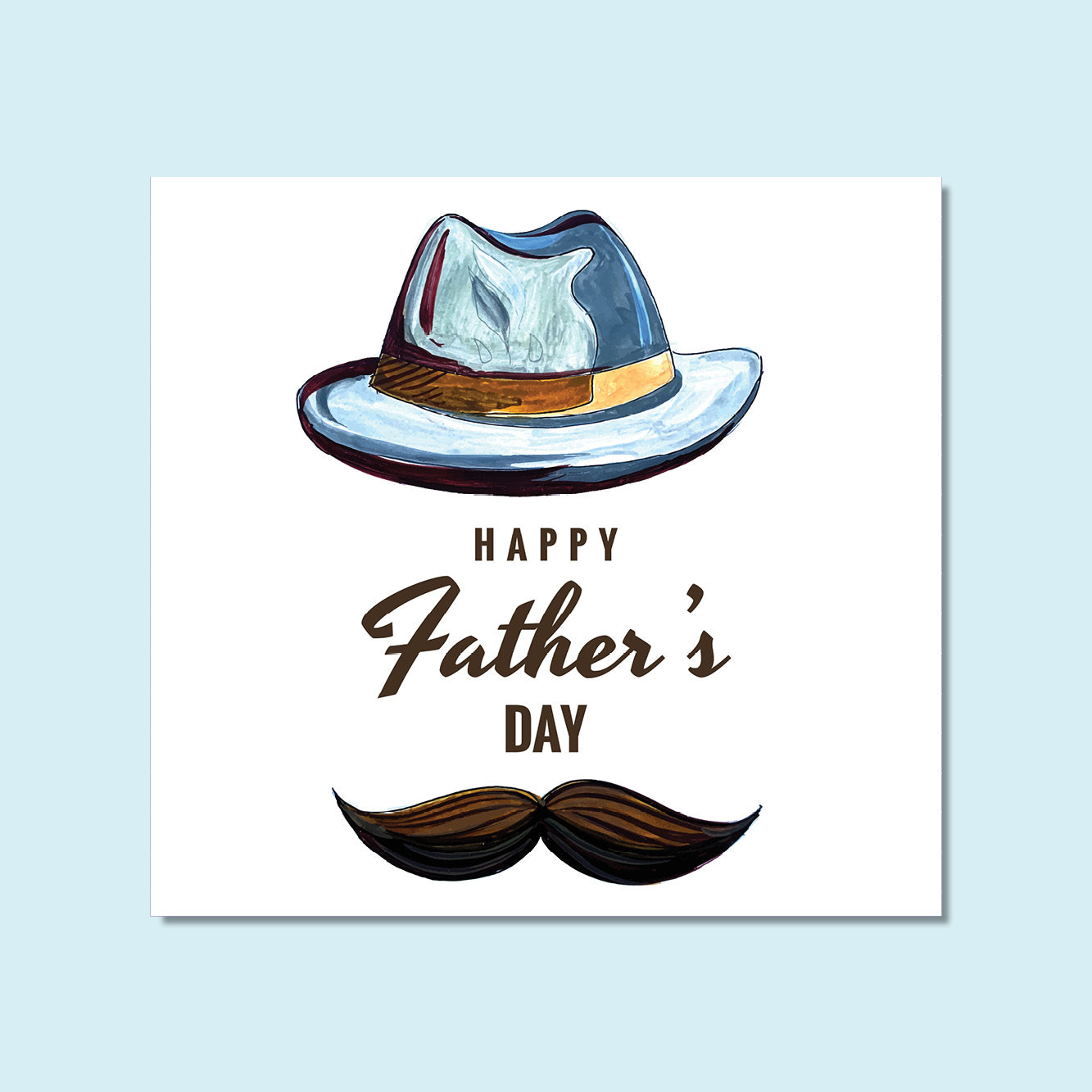 Father's Day - Watercolor Hat