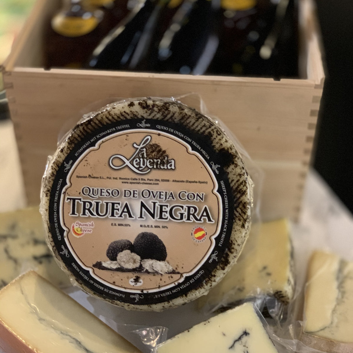 Black Truffle Spanish Cheese Queso Oveja con Trufa Negra (whole wheel)
