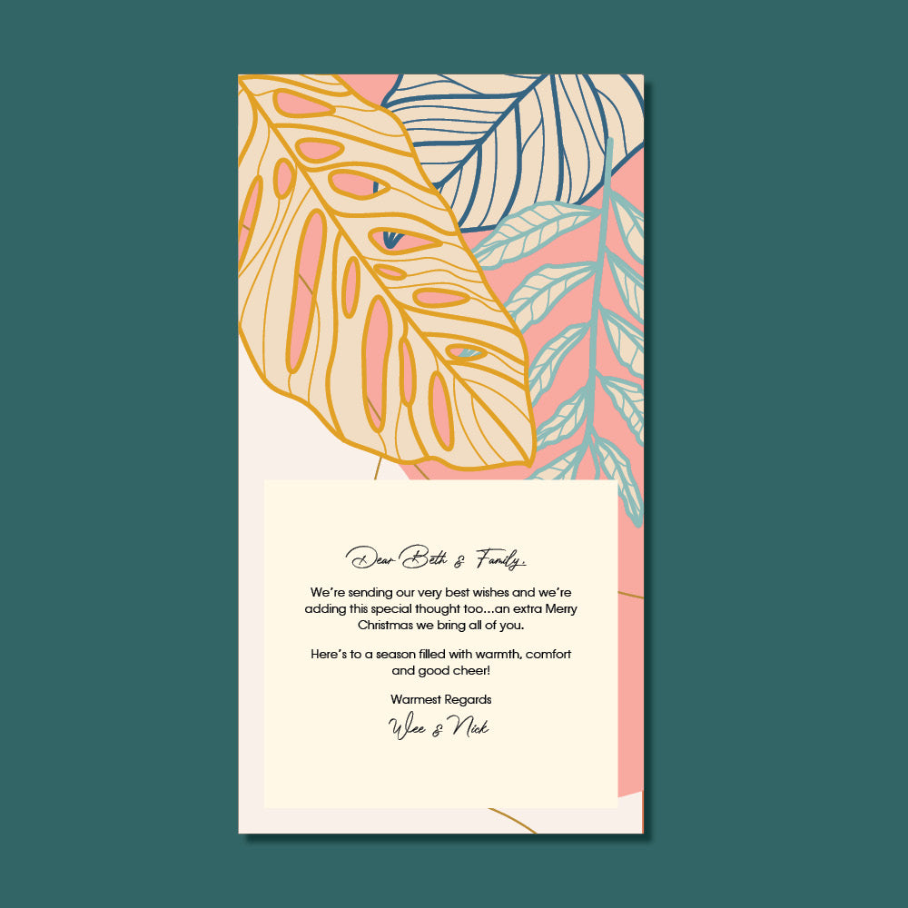 Birthday Card - Natural Leaves