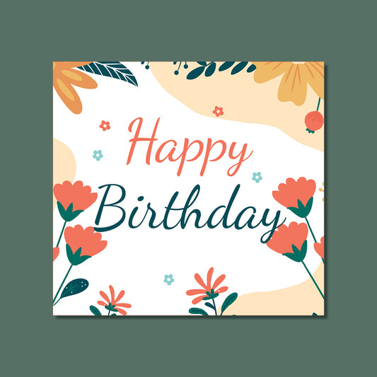 Birthday Card - Floral Birthday