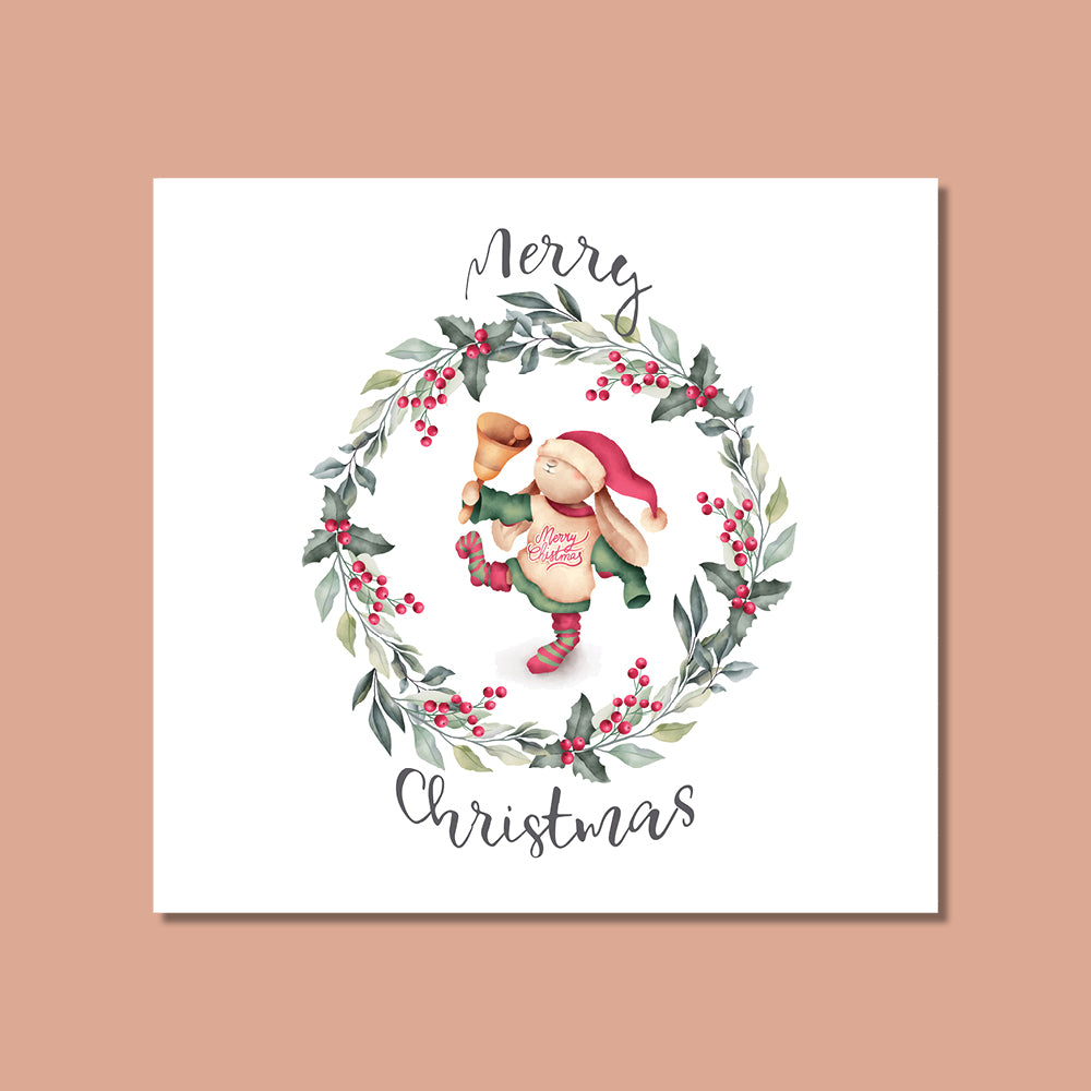 Christmas Card - Bunny Elf