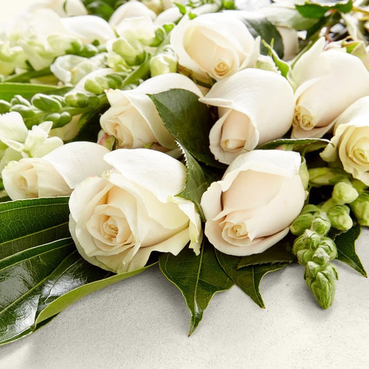 20 Deluxe white roses bouquet