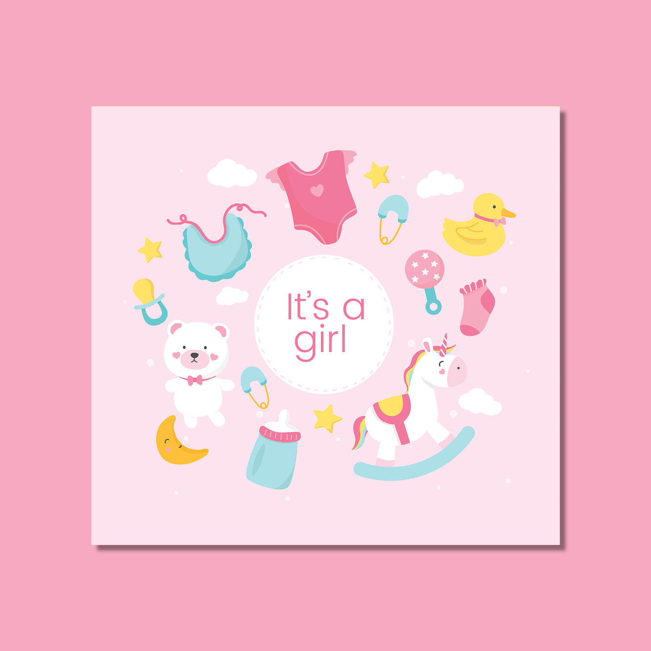 Gender Reveal - Pink unicorn