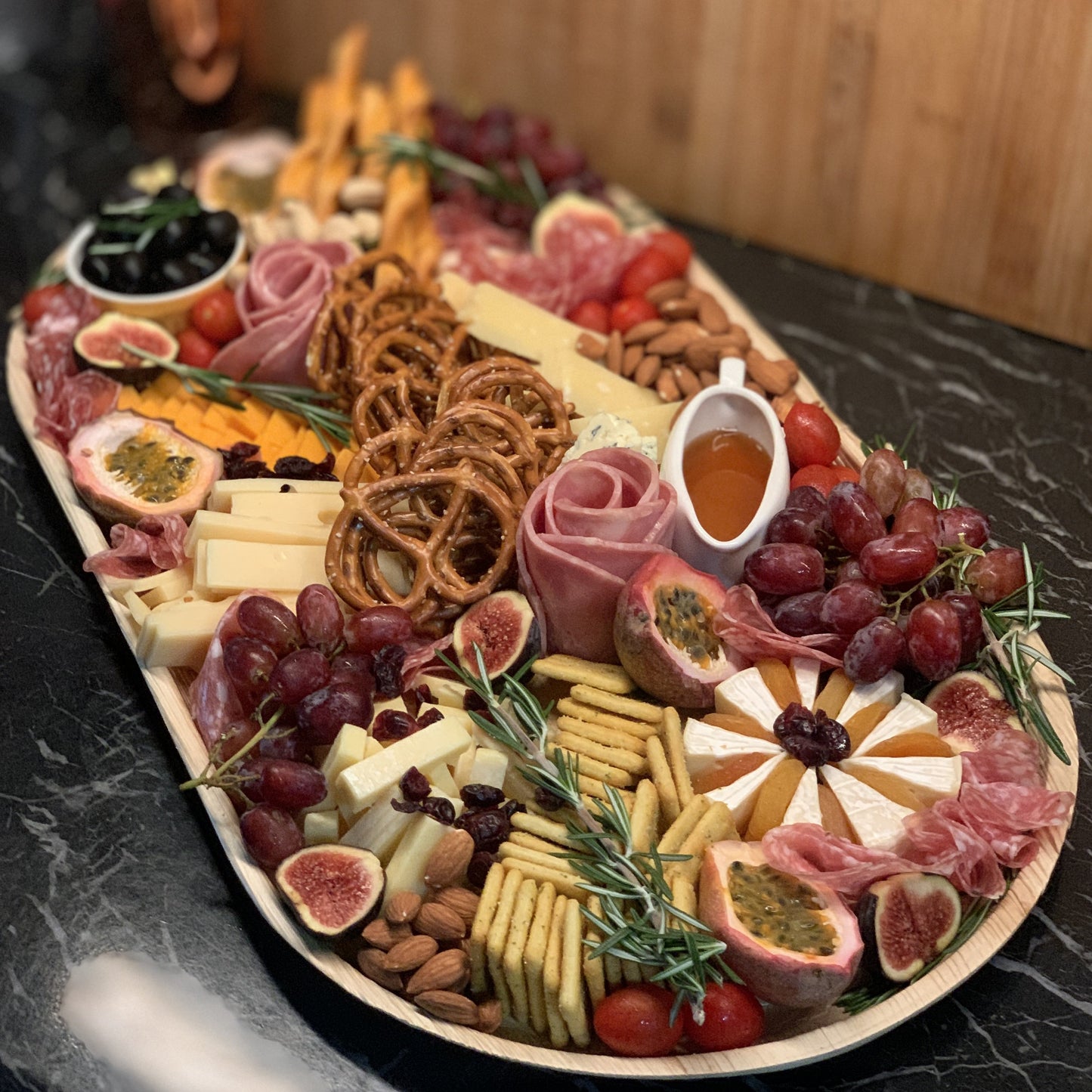 Passion Fruits, Cheese & Charcuterie Grazing Platter