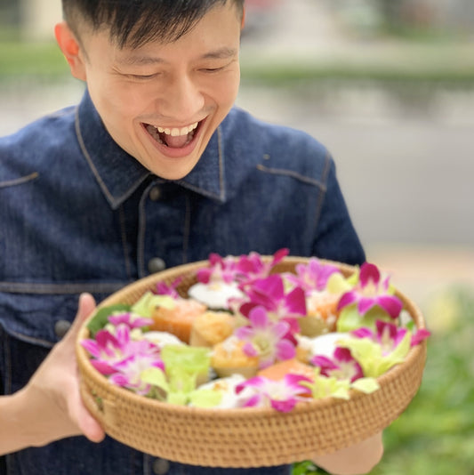 Thai Delights L Rattan Tray (3-5pax)