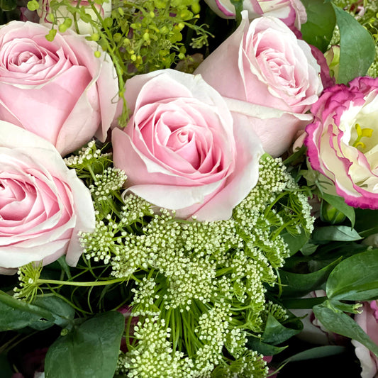 Pink Hue Roses Vase