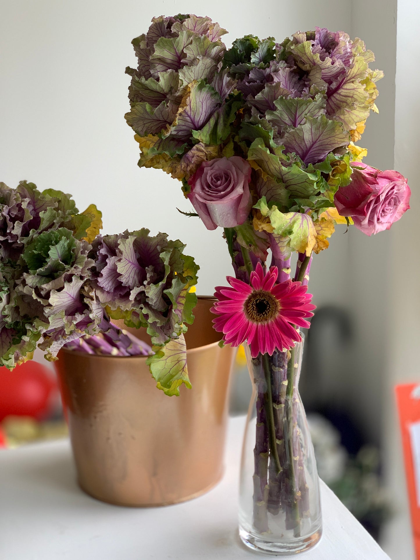 Violet Hues Floral Vase