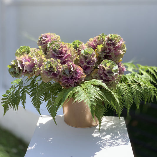 Floral Cabbage Champagne Bucket