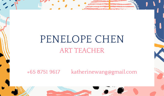 Modern Brush Strokes Personalized Cards