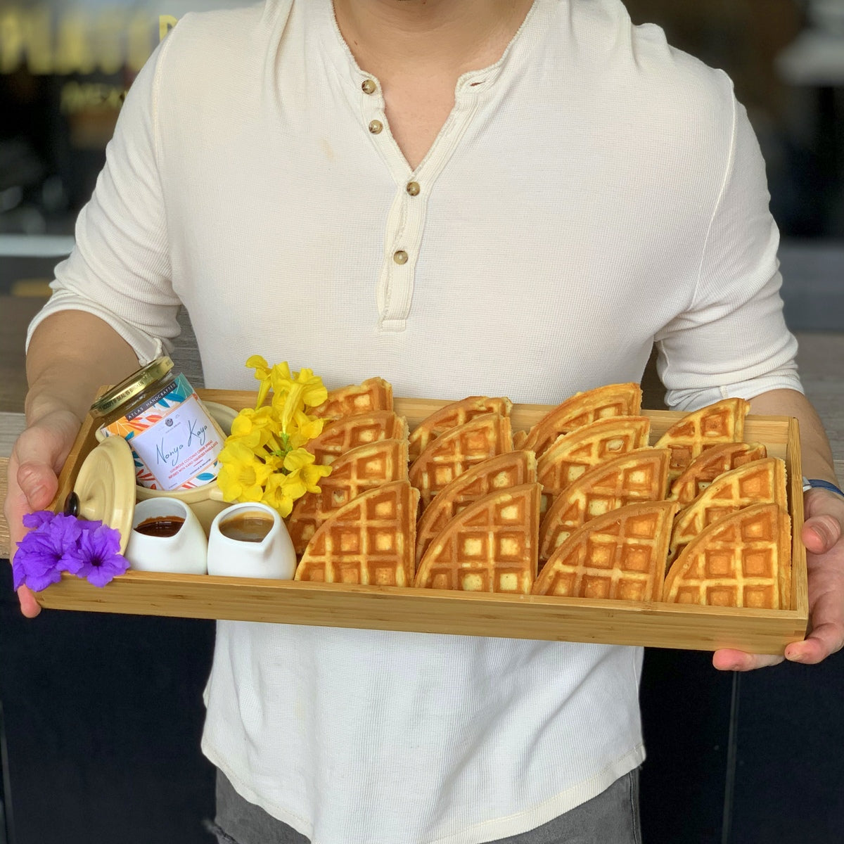 Scrumptious Waffles & Drizzles Floating Tray