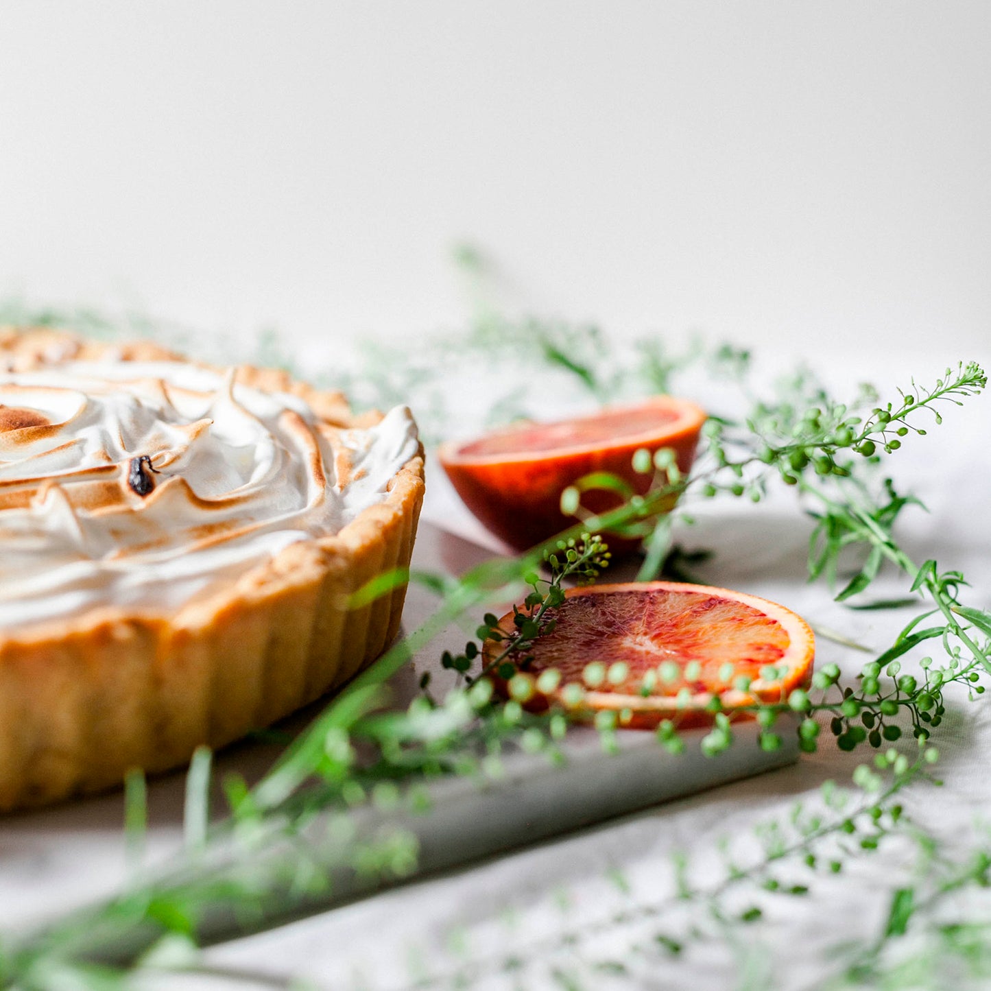 Torched Meringue Meyer Citrus Pie