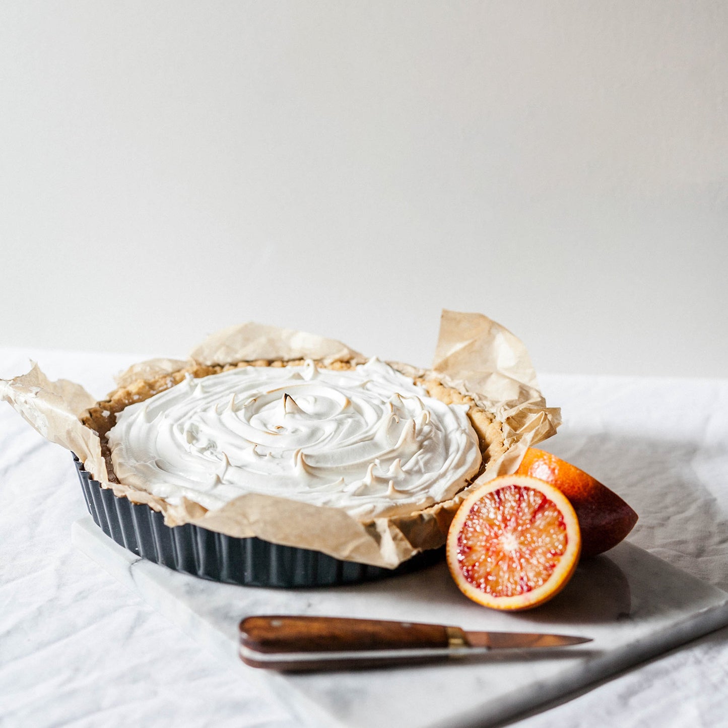 Torched Meringue Meyer Citrus Pie