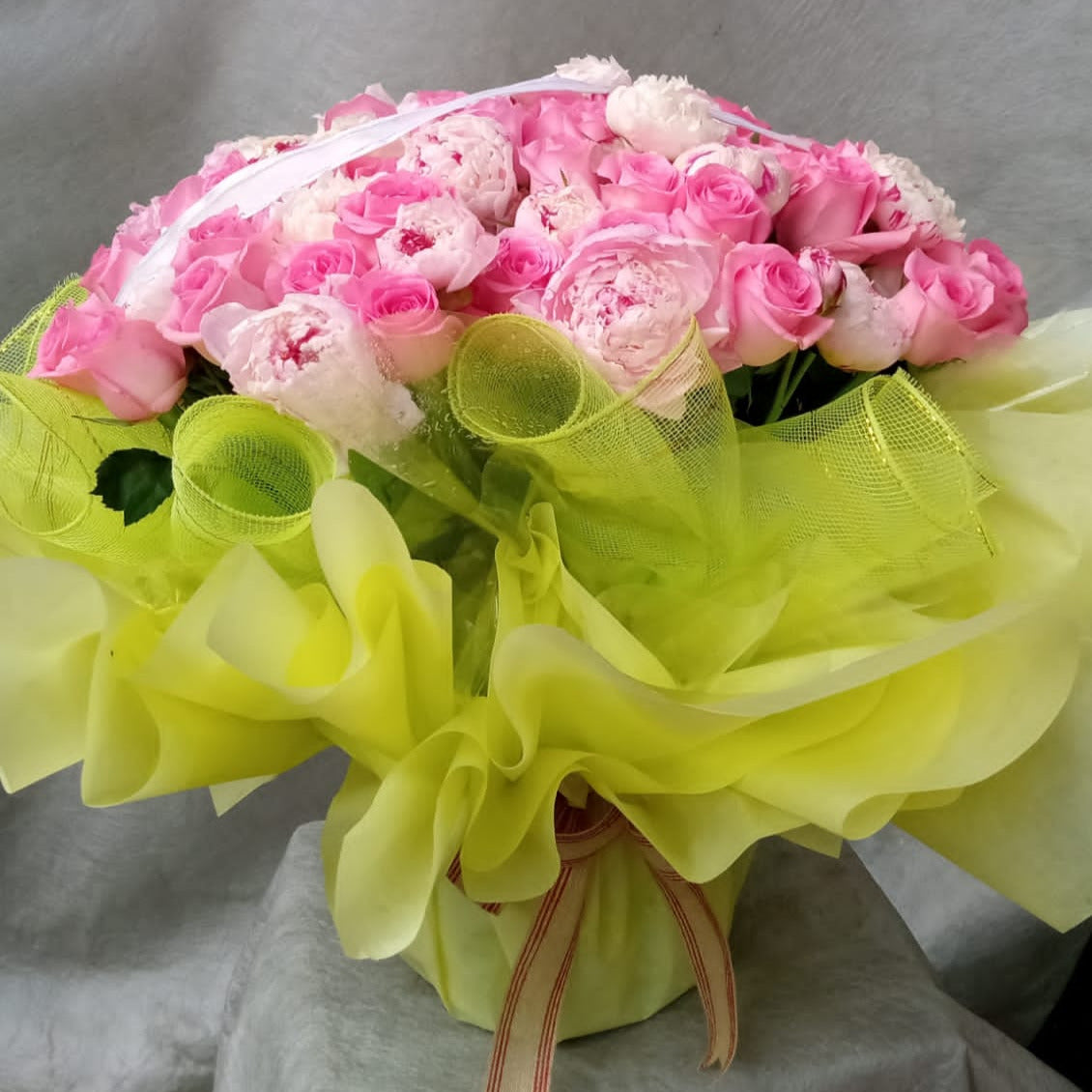 100 Roses and Peonies Bouquet