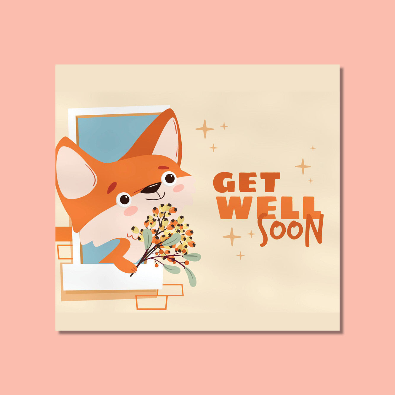 Get Well Soon - Cute Fox