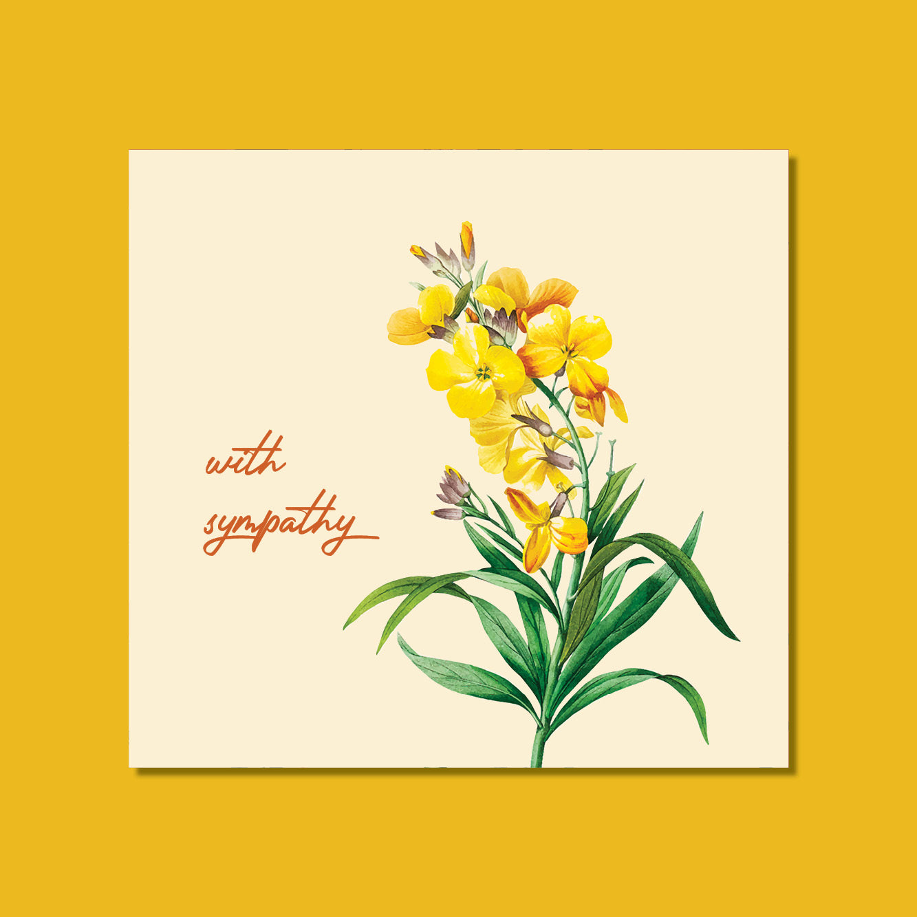 Sympathy Card - Vintage Flower