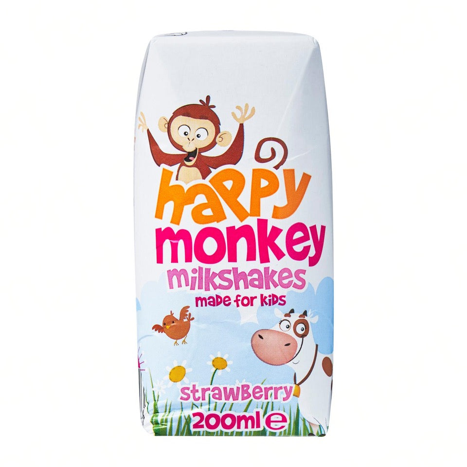 Happy Monkey Strawberry Milkshakes