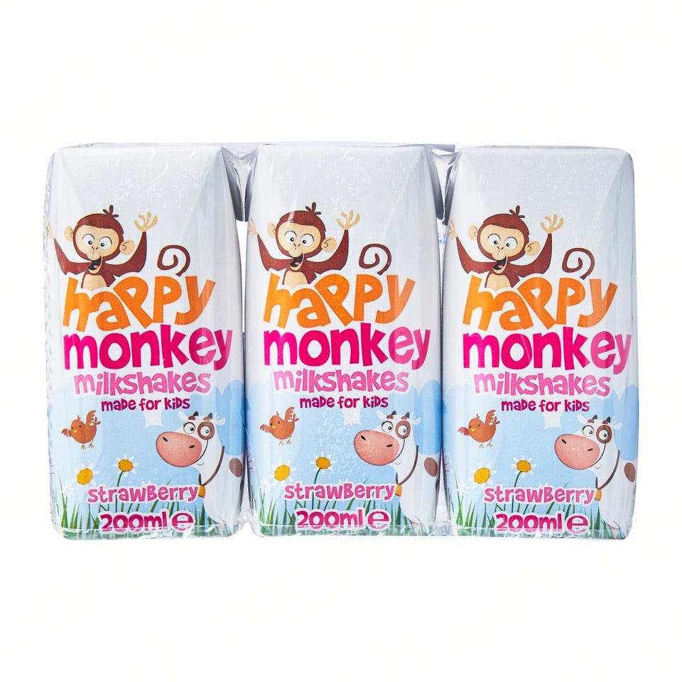 Happy Monkey Strawberry Milkshakes